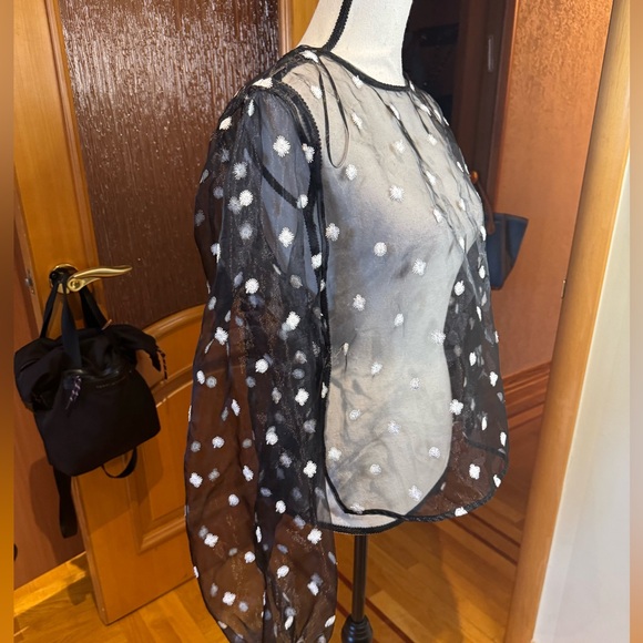 Zara women’s organza blouse blouson sz XL. New with tag - Picture 6 of 16